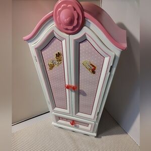Our Generation 18" Doll Wardrobe Closet w/Drawer Pink/White